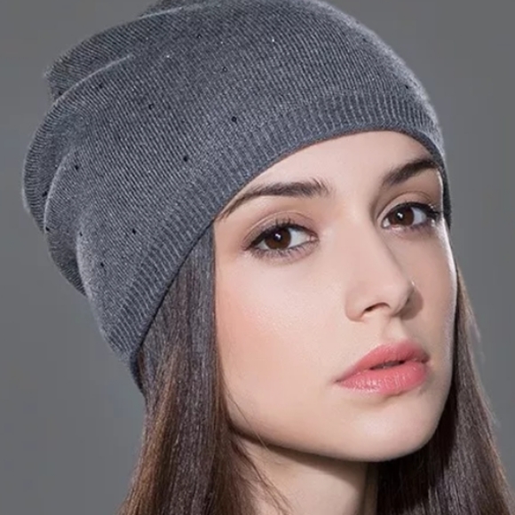 Accessories - Double Layer Grey Beanie